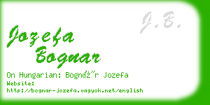 jozefa bognar business card